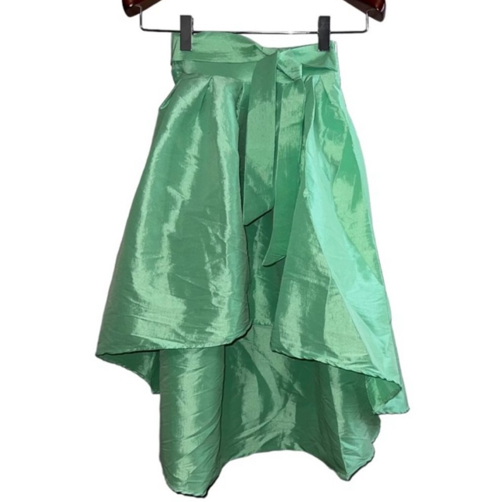 CLEO Mint Green High Low Pleated Skirt With Tie NWOT